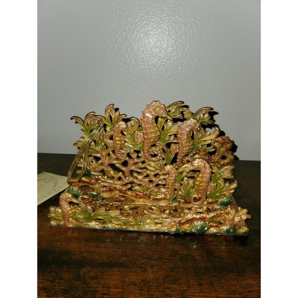 Collette et Cie‎ Seahorse Letter Holder Desk Organizer Coastal Decor - Picture 3 of 7